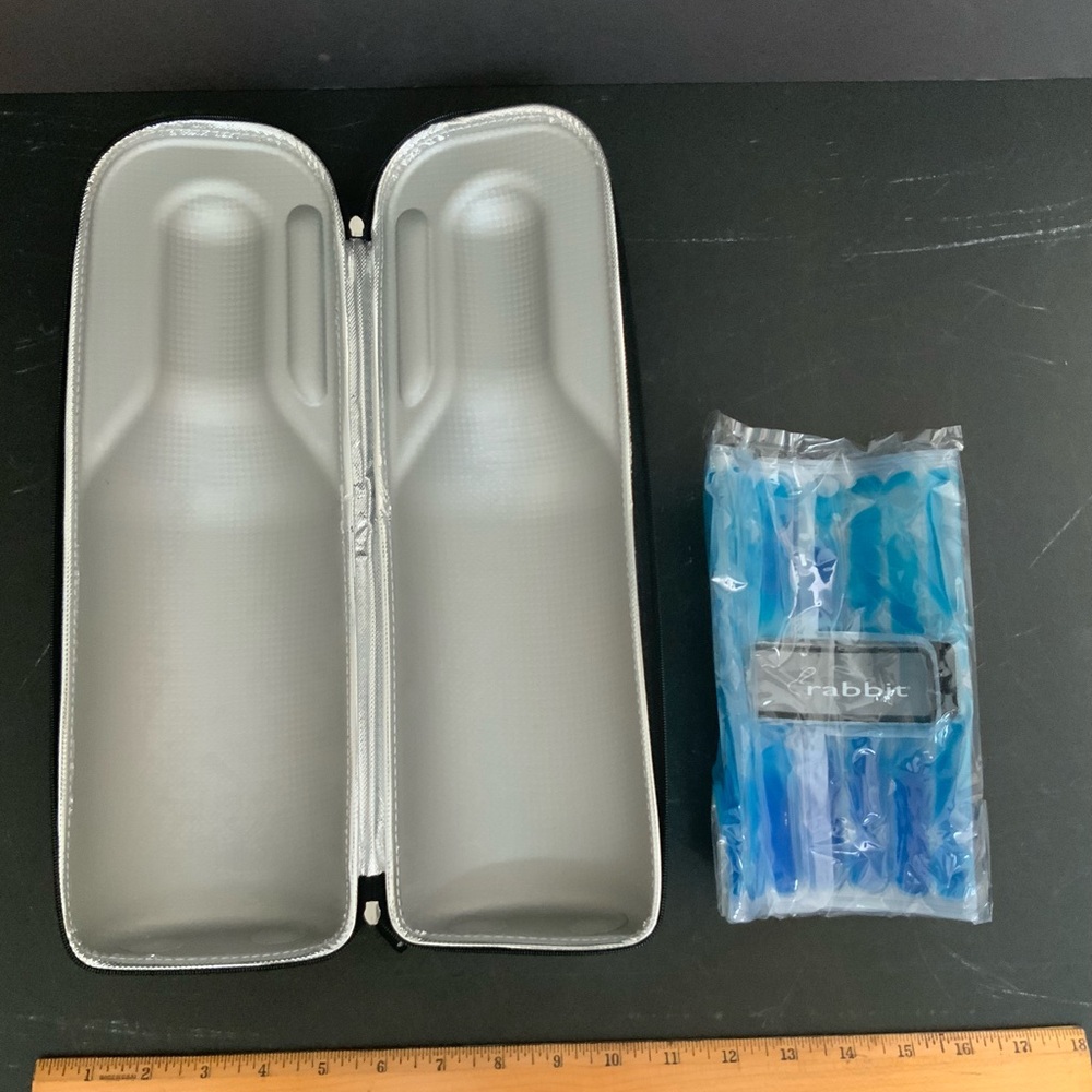Rabbit Wine Trek Portable Bottle Cooler with insulating sleeve